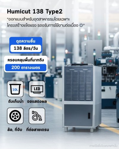 เครื่องลดความชื้นอุตสาหกรรม Humicut รุ่น 138 Type 2