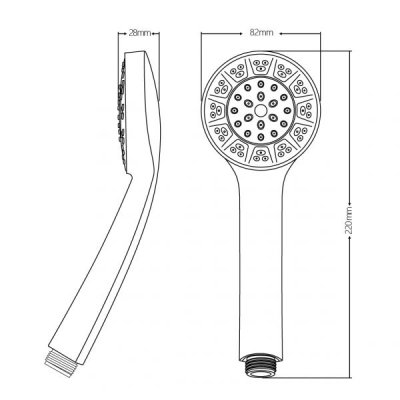 ICON ฝักบัวสายอ่อน สีขาว รุ่น ECO-003 1 ฟังก์ชั่น