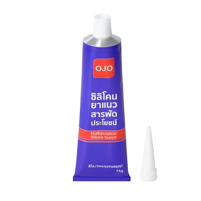 ซิลิโคนยาแนว OJO Silicone สีขาว/สีใส ขนาด 75  กรัม