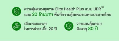 UL Plus - Elite health plus ประกันสุขภาพเหมาจ่าย Elite Health Plus