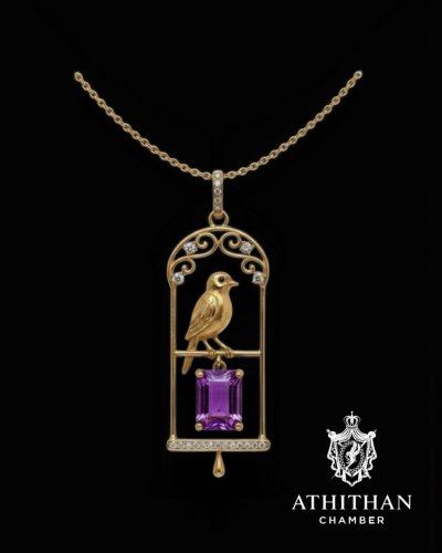JEWEL KEEPER : Songbird PURPLE SAPPHIRE Pendant