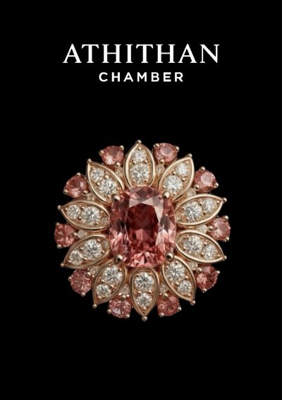 SUNSET FLOWER  | Padparadscha Sapphire Ring