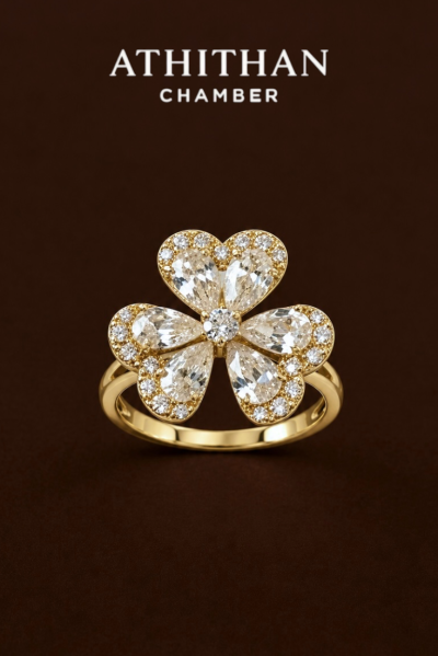 PRETTY PANSY White Sapphire Ring