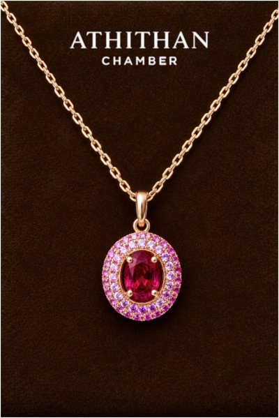 ROSEE DE RUBIS Ruby Pendant Necklace