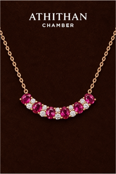 SCARLET ARC Ruby Diamond Necklace