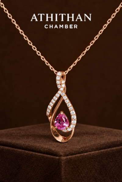 BELLE AMOUR Padparadscha Sapphire Necklace