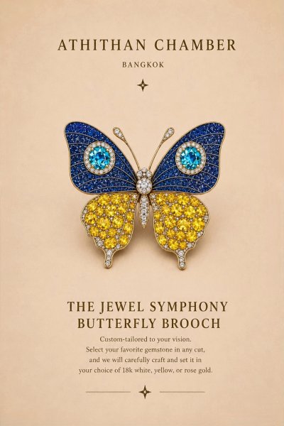 THE JEWEL SYMPHONY BUTTERFLY BROOCH