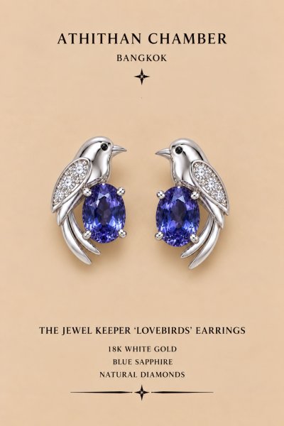 THE JEWEL KEEPER 'LOVEBIRDS' Earrings