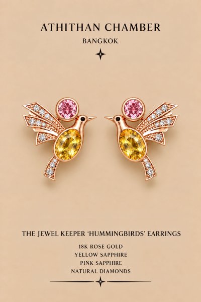 THE JEWEL KEEPER 'HUMMINGBIRDS' Earrings