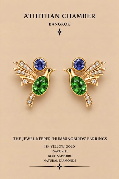 THE JEWEL KEEPER 'HUMMINGBIRDS' Earrings