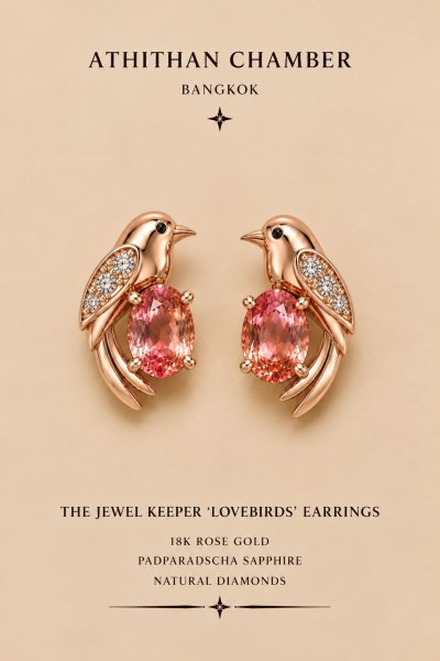THE JEWEL KEEPER 'LOVEBIRDS' Earrings