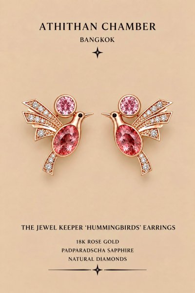 THE JEWEL KEEPER 'HUMMINGBIRDS' Earrings