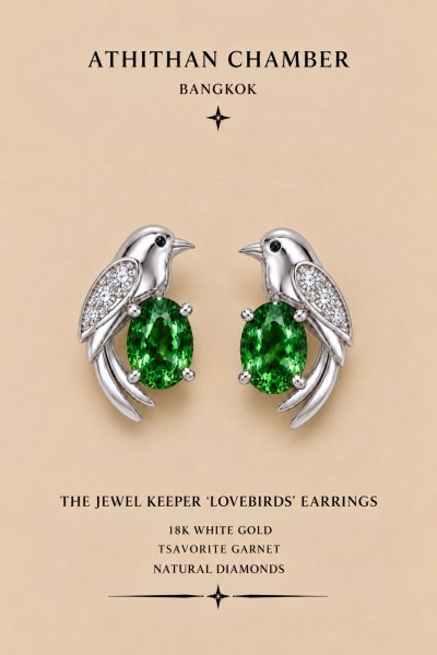 THE JEWEL KEEPER 'LOVEBIRDS' Earrings