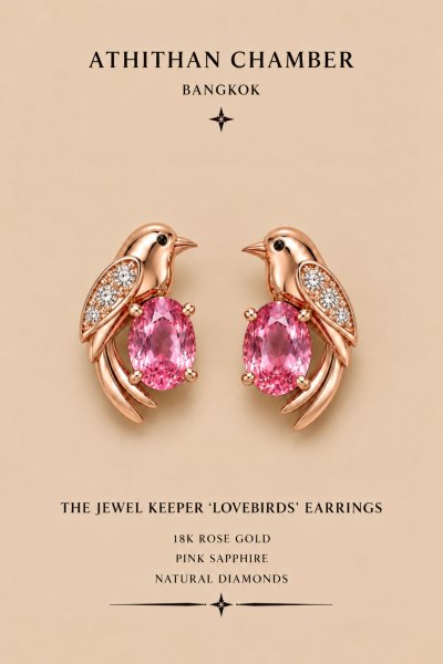 THE JEWEL KEEPER 'LOVEBIRDS' Earrings