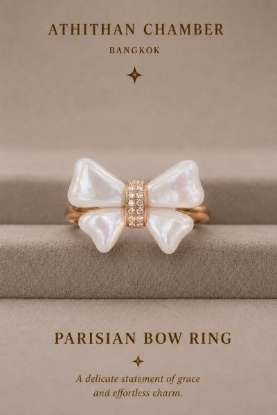 PARISIAN BOW - Mother of Pearl Ring