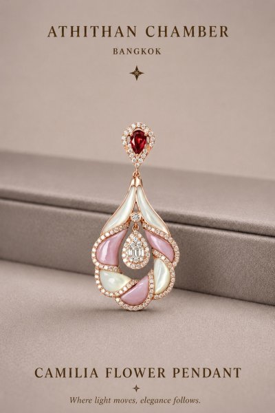 CAMELLIA FLOWER PENDANT