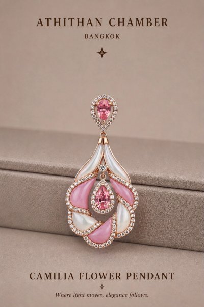 CAMELLIA FLOWER PENDANT