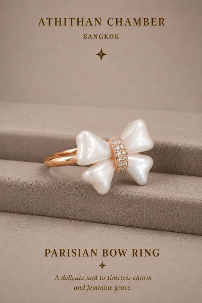 PARISIAN BOW - Mother of Pearl Ring
