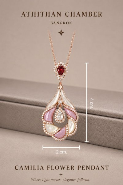 CAMELLIA FLOWER PENDANT
