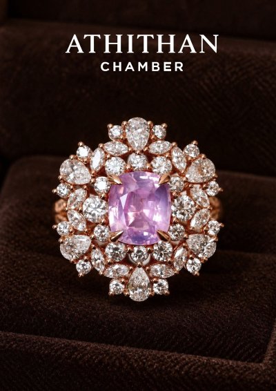 QUEEN'S PROMISE Padparadscha Sapphire Ring
