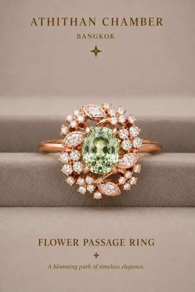 VINE JEWEL Green Sapphire Ring