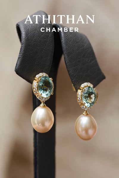 TOURMALINE & PEARL Earrings