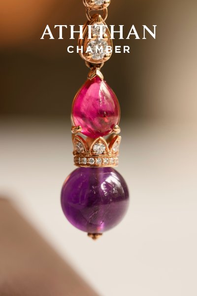 MOZAMBIQUE Ruby Cabochon Earrings