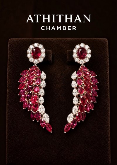NO-Heated RUBY BURMA Earrings