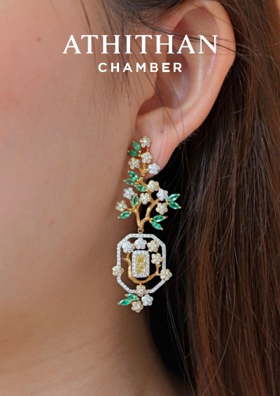 MAGICAL TREE EMERALD Earrings