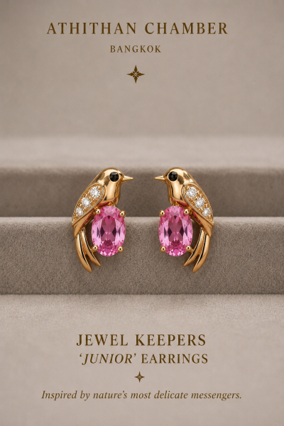 THE JEWEL KEEPER Pink Sapphire Earrings