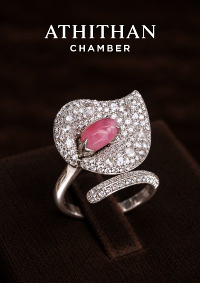 FLAMINGO FLOWER : CONCH PEARL Ring