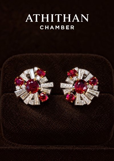 Magnificent NO-Heated GIA RUBY BURMA Earrings