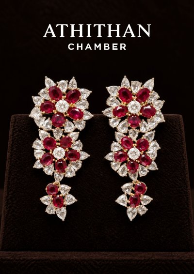 RUBY NO-Heated Burma Earrings