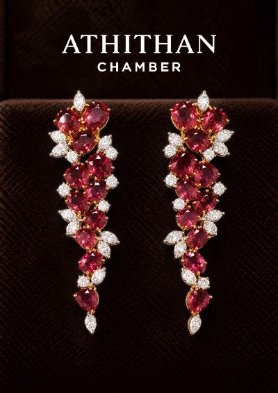JEDI RED SPINEL NO-Heated Burma Earrings
