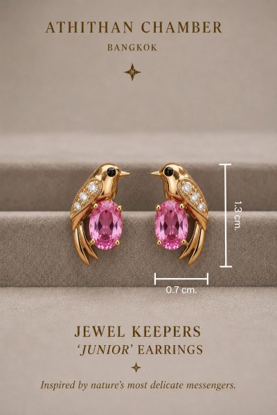 THE JEWEL KEEPER Pink Sapphire Earrings