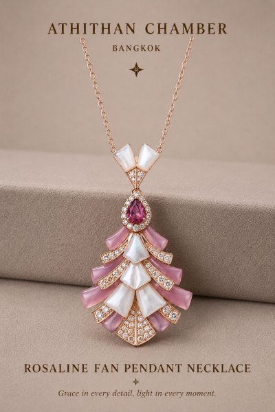 ROSALINE FAN PENDANT NECKLACE