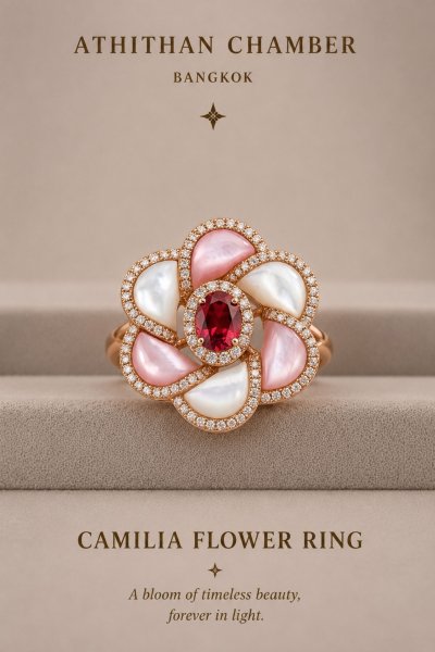 CAMELLIA FLOWER  RING