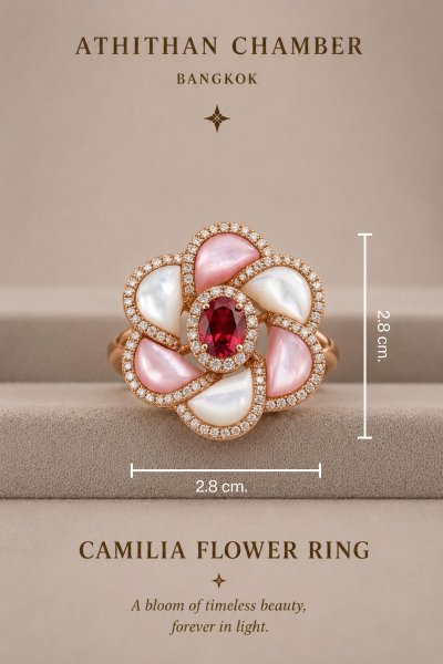 CAMELLIA FLOWER  RING
