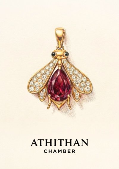 THE LIGHT KEEPER Firefly - (Ruby) Pendant