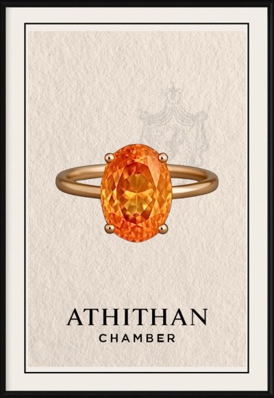 HOUSE OF PADPARADSCHA SOLITAIRE RING