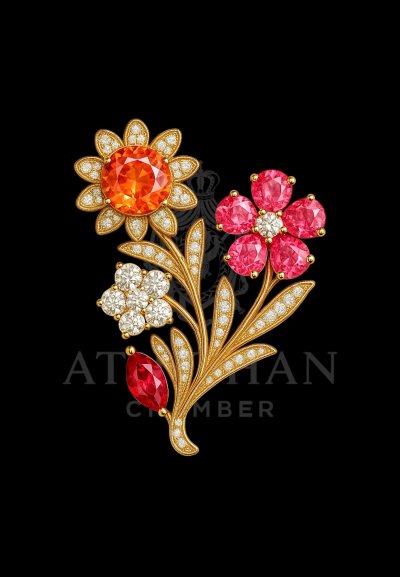 DAHLIA BOUQUET BROOCH & PENDANT