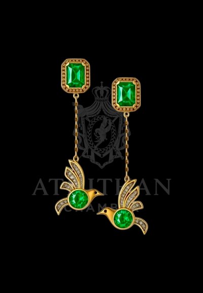 HUMMINGBIRDS : HUMMING LOVE EARRINGS