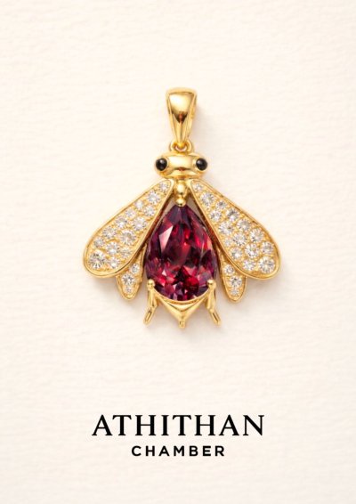 THE LIGHT KEEPER Firefly - (Red Garnet) Pendant