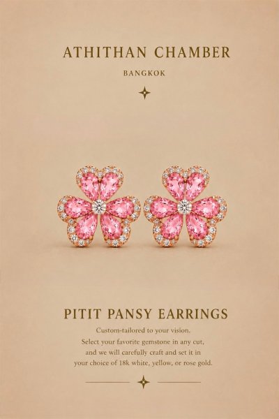 PETIT PANSY EARRINGS