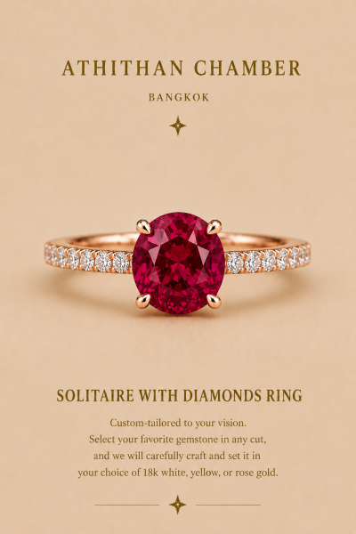 SOLITAIRE WITH DIAMONDS RING