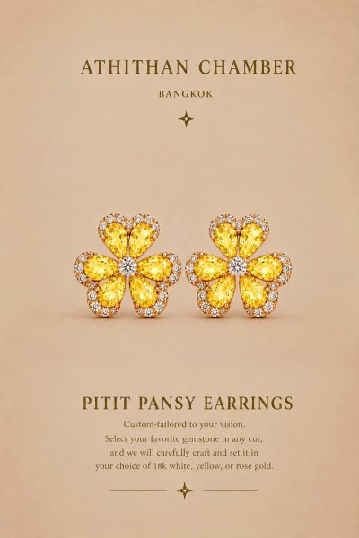 PETIT PANSY EARRINGS