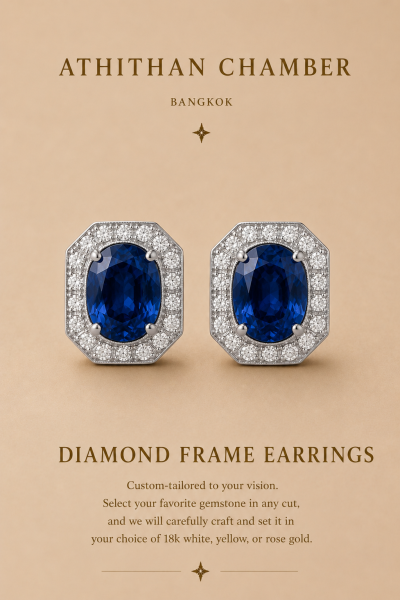 DIAMOND FRAME EARRINGS
