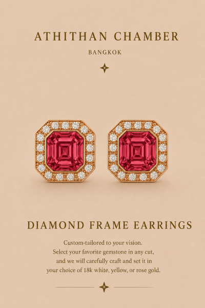 DIAMOND FRAME EARRINGS