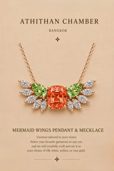 MERMAID WINGS PENDANT & NECKLACE