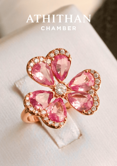 PANSY PERFECTION Padparadscha Sapphire Ring PANSY PERFECTION Padparadscha Sapphire Ring